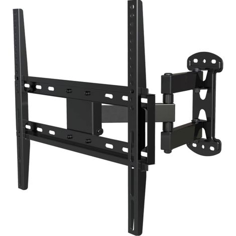 Unho – Support TV mural inclinable et pivotant – Pour écrans 66-140cm – Charge 45kg – Inclinaison -15° à +5° – VESA 100x100 à 400x400 (1/5)