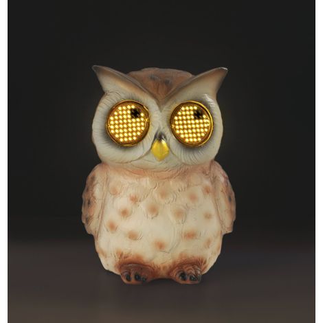 Solar-Gartenfigur, Eule mit blinkenden LED-Augen, 13 cm (1/5)