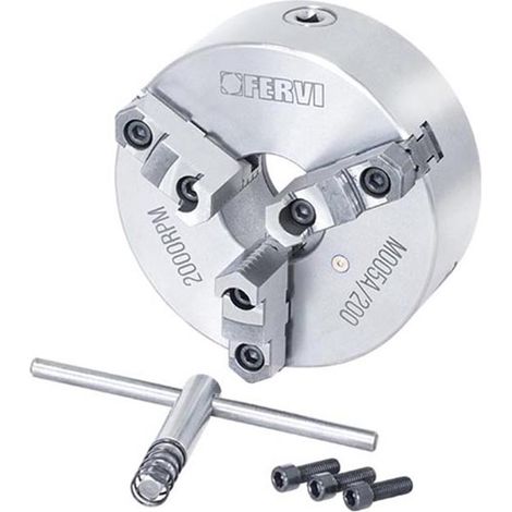 Fervi M005A/200 Mandrino di precisione autocentrante a 3 griffe reversibili (1/3)