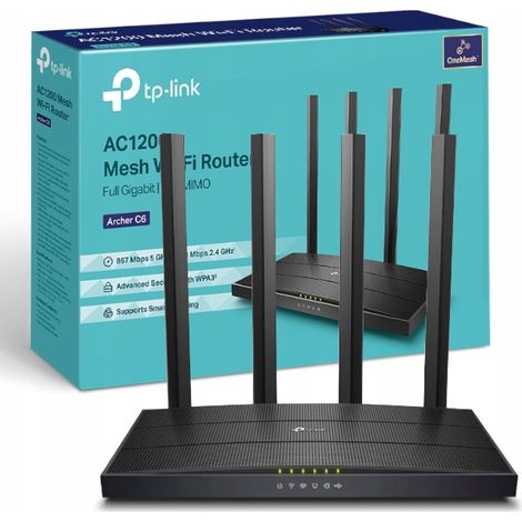 Router Inalámbrico TP-Link Archer C6 1200Mbps/ 2.4GHz 5GHz/ 5 Antenas/ WiFi 802.11ac/n/a - b/g/n (1/5)