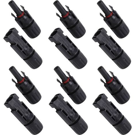 12 Pcs Connecteur de Cellule Solaire Connecteur de CâBle éTanche Industriel pour Panneaux Solaires (1000V-30A) (1/5)