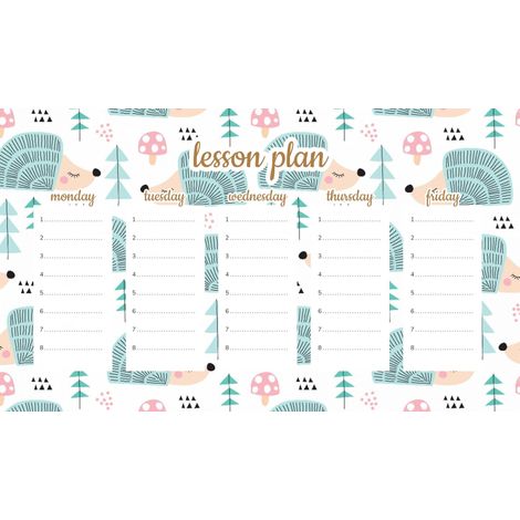 Piano di lezione magnetico per bambini con simpatici ricci, 30x17,5 cm