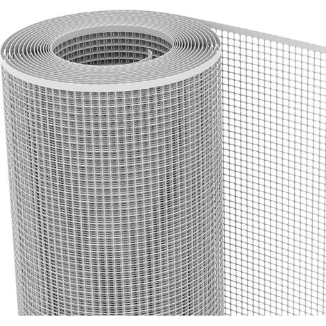 Filet en Plastique Quadra 10 Argent 1,00x3 m, Filet de Protection Multi-Usages pour Balcons, Terrasses, Portails et Clôtures (1/5)