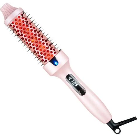 Fer à friser, 65 W, 5 réglages de température, ions négatifs, chauffage PTC, conception ergonomique, portable, 275 mm, rose (1/5)
