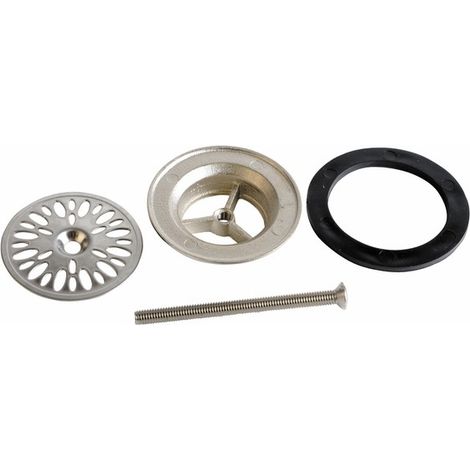 Nicoll – Bonde de lavabo à grille en laiton Ø55mm – Mécanisme durable – Résistance à la corrosion – Pour lave-mains - L2262 (1/2)