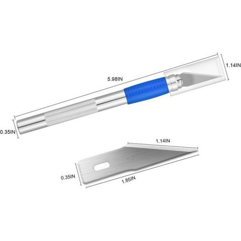Ciseaux À Sculpter - Lame Acier Trempé - Manche Aluminium - Pour Gravure Sur Bois Ou Savon - Lot De 5 (1/5)
