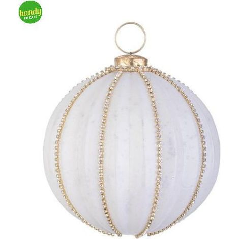 Sfera in Vetro Ballsy Bizzotto Bianco Opaco Ø 85mm