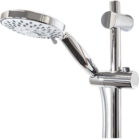tecuro Brauseset ew-120 - mit 5 Funktionen Handbrause, Brauseschlauch 160 cm, Wandstange 115 cm (1/5)