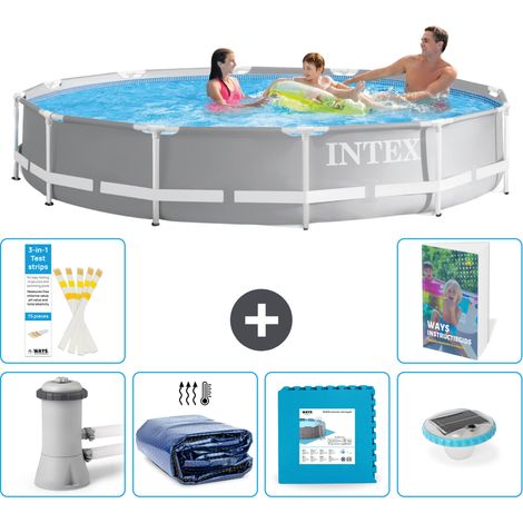 Prism Frame Pool Rund - 366x76 cm - 7-teilig S326