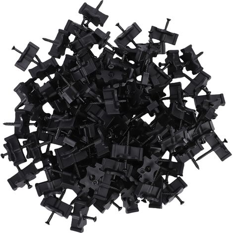 100 pezzi di clip di fissaggio per terrazze in plastica ABS con viti in acciaio inox per 50 m². (1/5)