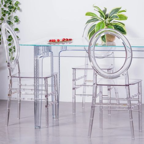 Nest Dream - Rechteckiger Glastisch - Ghost - Transparent