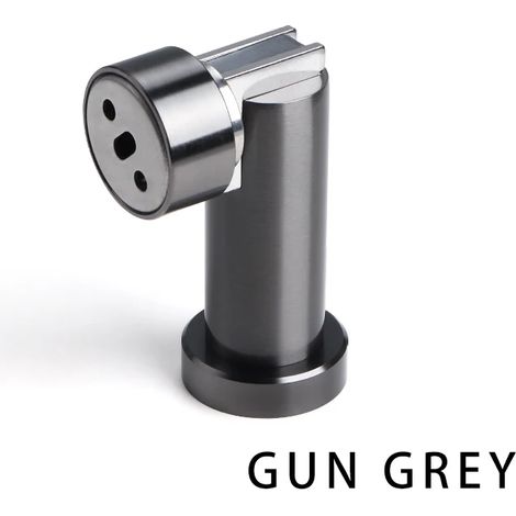 (Gris anthracite - Chine continentale) Butée de porte magnétique puissante en acier inoxydable épais pour chambre à coucher, résistante aux chocs, avec ventouse murale magnétique. (1/5)