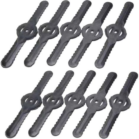 Lames de rechange Ulisem pour débroussailleuses, tondeuses à gazon, débroussailleuses, désherbeurs, têtes de lame (lame en plastique x 10) (1/4)