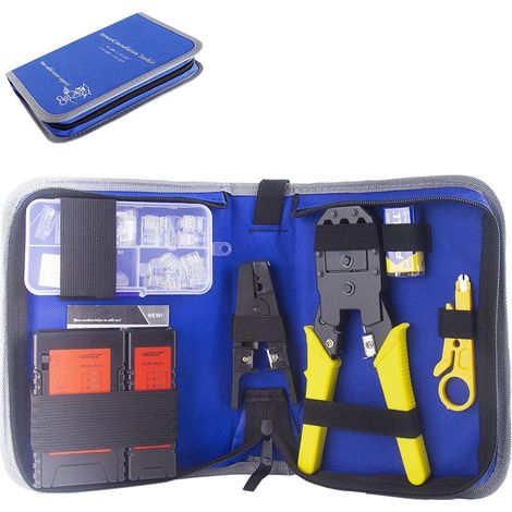 Kit de test de câbles Noyafa NF-1206, outil de sertissage réseau double mode et câble réseau UTP multifonctionnel J45 RJ11 RJ12 CAT5 Cat 6 (1/5)