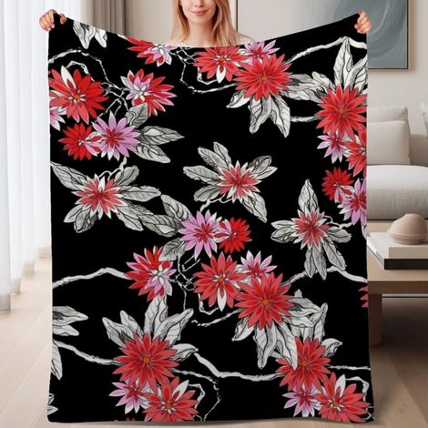 Couverture de lit en polaire, jeté doux et chaud idéal pour le printemps, légère et luxueuse en microfibre de polyester, décoration intérieure, ajout parfait à la décoration intérieure, cadeau idéal p (1/4)