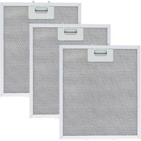 3-Piece Metal Grease Filter for Cooker Hood 305 x 267mm, Kitchen Cooker Hood Filters, Mesh Filter Accessory for Cooker Hoods (1/4)