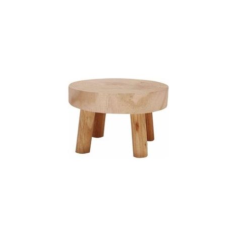 Mini tabouret rond en bois naturel, support pour pot de fleurs, tabouret de jardinage, – 8,9 cm de hauteur Bois Naturel (1/5)