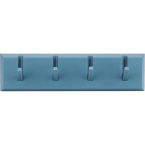Wandgarderobenständer-Set mit Haken, Schlüssel- und Huthalter, Badezimmertürdekoration, dunkelblau (1/5)