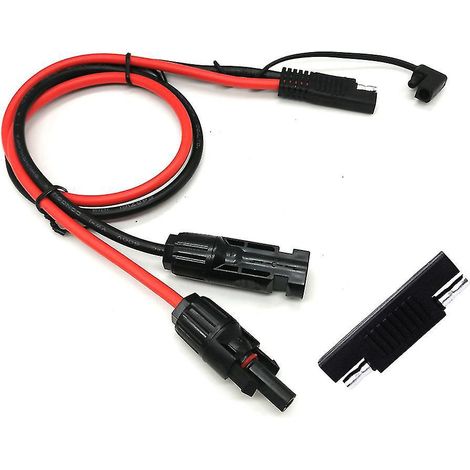 Câble de connexion pour panneau solaire 10 AWG, connecteur SAE, câble pour panneau solaire de camping-car 12 V/24 V (1/4)