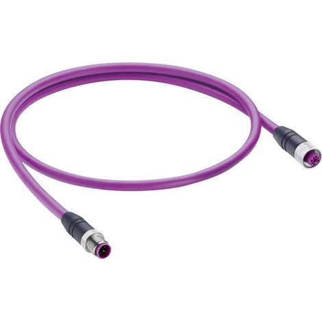 Belden 12589-1 Sensor-/Aktor-Datensteckverbinder, konfektioniert M12 Stecker, gerade, Buchse, gerade