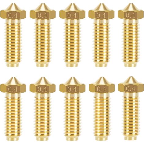 10 ugelli in ottone per Anycubic Kobra 2, parti per stampante 3D Kit 10 ugelli da 0,4 mm per Kobra 2, Kobra 2 Neo, Kobra 2 Pro, Kobra 2 Plus, Kobra 2 Max