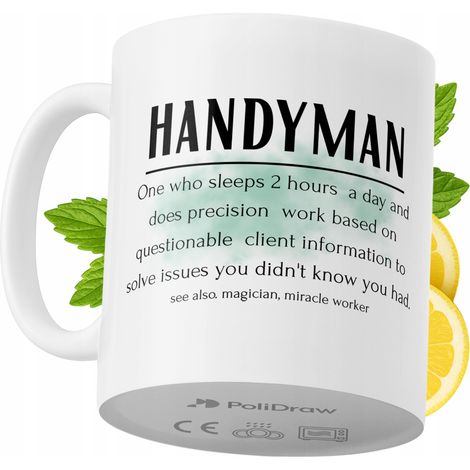 Lustige Kaffeetasse mit witzigem Textdesign – ideal für Heimwerker, Geburtstage, Namenstage und Feiertage. Hochwertige Tasse für besondere Anlässe, ob zu Hause, im Büro oder bei der Arbeit. Farbe: Wei
