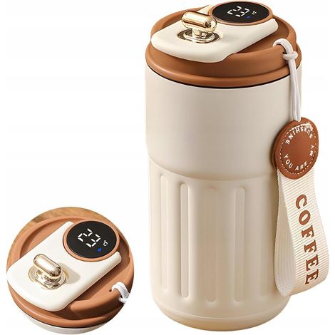 Thermobecher für Kaffee, Tee, smarte Flasche mit Display, 500 ml