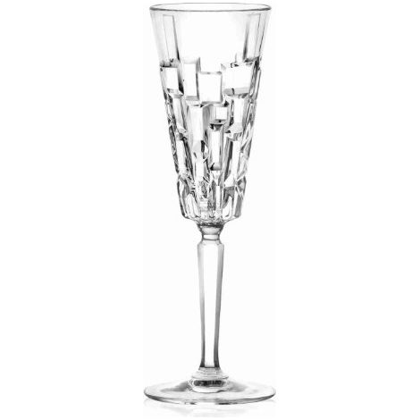 RCR Cristalleria Italiana Etna - FL - Set da 6 Calici Flute in Vetro (1/4)