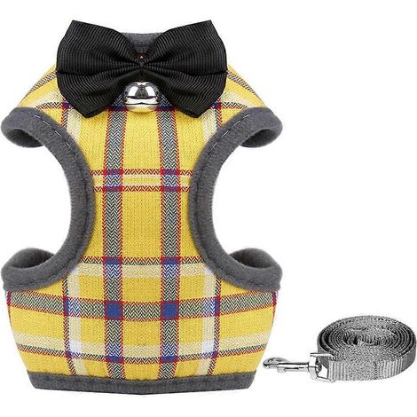 Sangle de poitrine pour animaux de compagnie, corde de traction pour animaux de compagnie, vêtements pour chats, corde pour chats, chaîne pour chiens, gilet, sangle de poitrine avec nœud papillon - Ja (1/5)