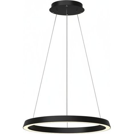 LEDS C4 Circular Plafonnier LED noir 62 cm à éclairage indirect 33 W 3000 K avec variateur Dali