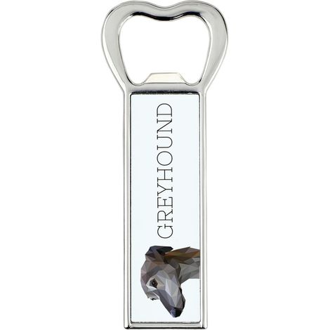 Levriero, Levriero inglese - apribottiglie con foto e dedica per la birra Art-Dog (1/5)