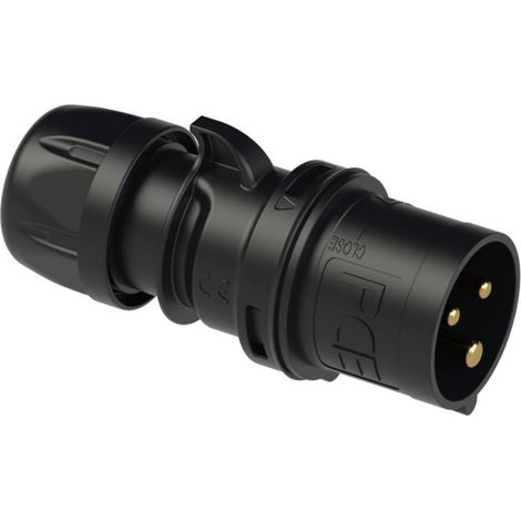 Mâle CEE-CARA 16 A 3 pôles PCE 013-6x 230 V noir 1 pc(s) (1/2)