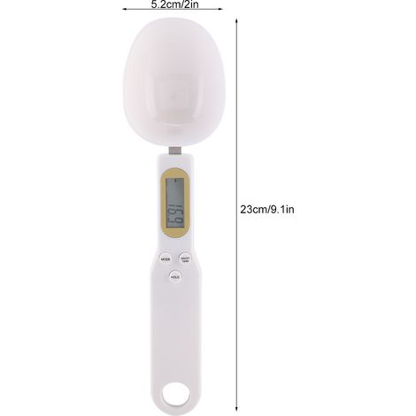 Cuillère de cuisine de mesure électronique d'échelle numérique d'affichage à cristaux liquides de 500g/0.1g.