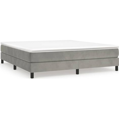 Maison Exclusive - Boxspringbettgestell Hellgrau 160x200 cm Samt