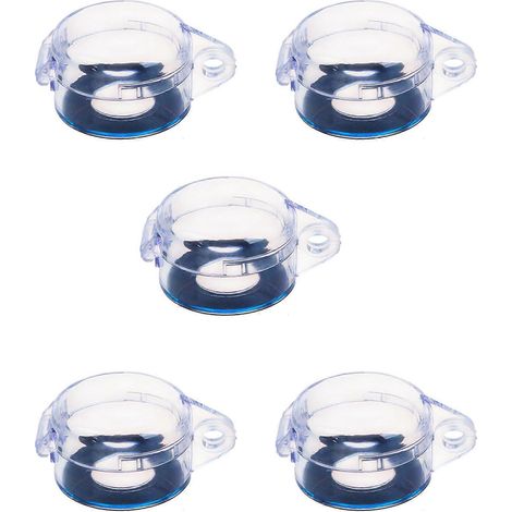 Lot de 5 coques de protection transparentes de 22 mm pour interrupteur à bouton-poussoir rond (1/5)