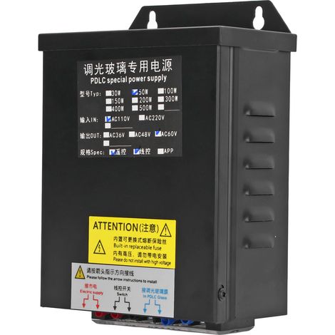 Intelligentes 50-W-Netzteil (110 V AC) mit Fernbedienung für PDLC-Glas, intelligenter Folienadapter-Transformator, Steuerbox (1/5)