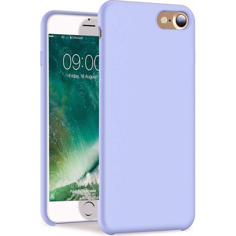 Coque Silicone Liquide - Doublure Microfibre - Compatible iPhone 7 iPhone 8 - Protection Antirayure - 1 Pièce (1/5)