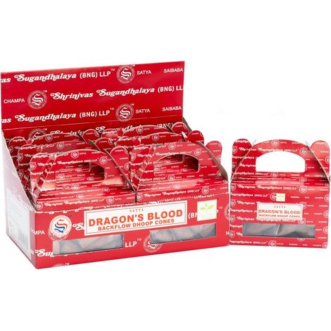 Caja de 24 Conos de Reflujo - Satya Dragons Blood