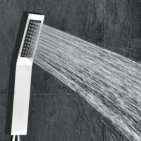 Pommeau de douche en laiton, haute pression, style L, finition chromée (1/4)