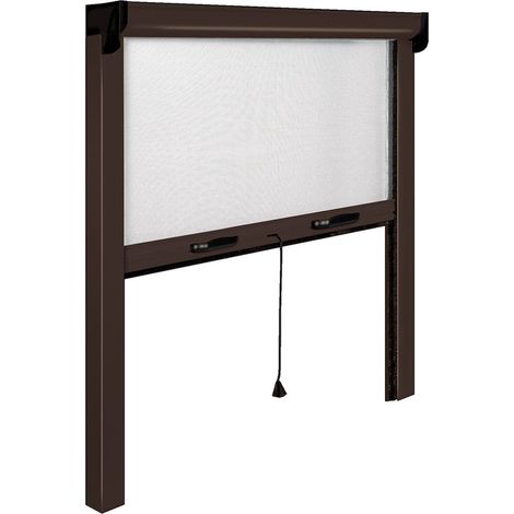 Moustiquaire Enroulable Fenêtre Premium - 80cm - Marron (1/4)