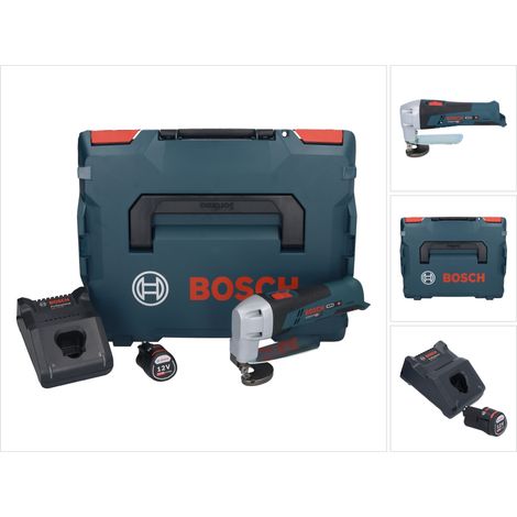 Bosch GSC 12V-13 Professional Cisaille à tôle sans fil 12 V + 1x batterie 2,0 Ah + chargeur + L-Boxx (1/5)