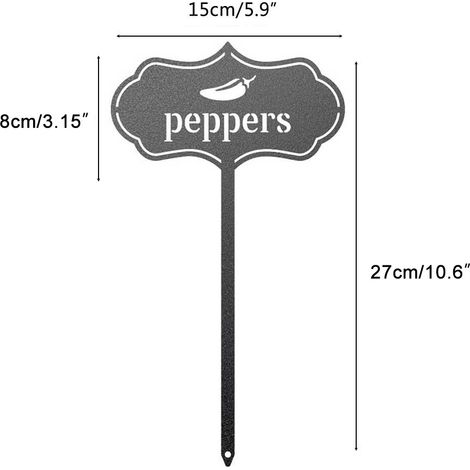Saatgut- und Pflanzenstecker aus Edelstahl, Kräutergartenstecker, Gewächshausstecker, Obst- und Gemüsegartenstecker, Topfetiketten (1/2)
