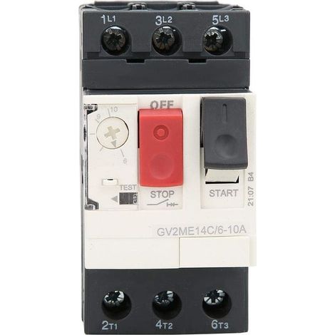 Disjoncteur moteur 6-10A – Protection moteur GV2 – Compact et léger – Plastique ignifuge – Pour moteurs asynchrones - GV2-ME14C (1/5)