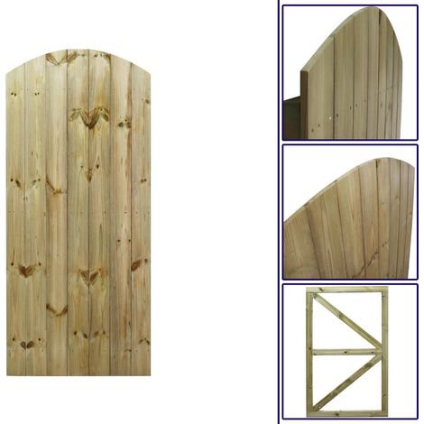Premier 6ft Tongue & Groove 75cm Wide Fully Framed Arch Top Gate