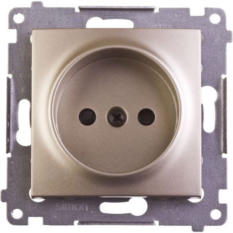 Simon 54 Einzelsteckdose b/u 16A IP20 mattgold DG1Z.01/44