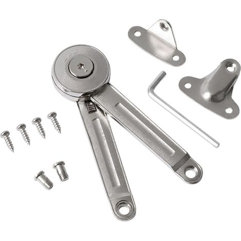 Lot de 2 compas à système d’amortissement pour abattants de portes relevables de placard - Lot de 2 compas à système d’amortissement pour abattants de portes relevables de placard de cuisine