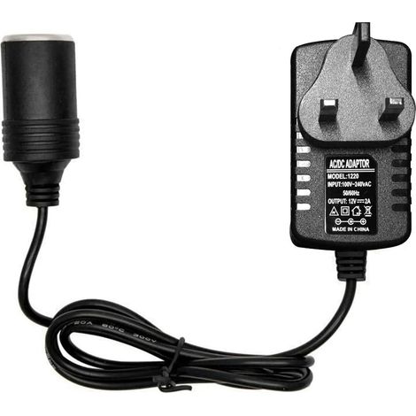 Car Power Inverters, 240V 2A AC Mains to 12V DC Car Converter Socket Voltage Converter Power Adapter UK Plug Household Cigarette Lighter - Maximum Power 24W (1/5)