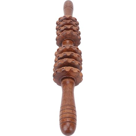 Rouleau de massage en bois pour le yoga et la relaxation des muscles des épaules, de la nuque, des bras, des jambes et du dos, idéal pour soulager les douleurs musculaires et affiner la silhouette. (1/5)
