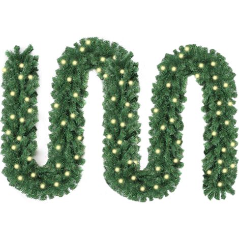 SWANEW Ghirlanda di Natale Ghirlanda di abete Decorazione natalizia per interni ed esterni Ghirlanda artistica 5m 100 LED (1/5)