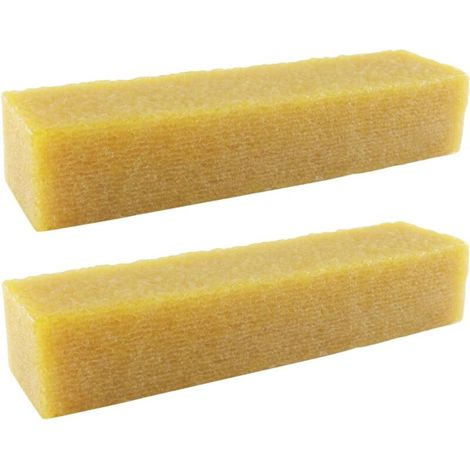Nastro abrasivo per la pulizia in gomma naturale, 2 pezzi, 200 x 40 x 37 mm, giallo, per nastri abrasivi e levigatrici